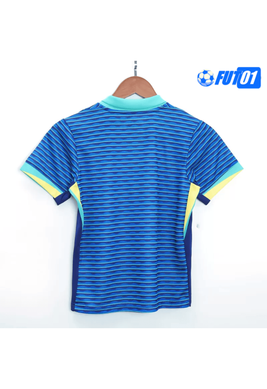 Camiseta Brasil Away 2024 Niño Azul