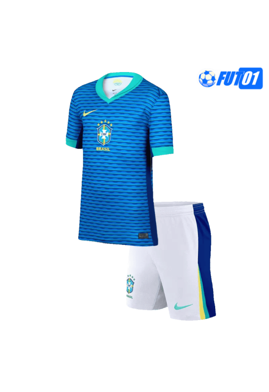 Camiseta Brasil Away 2024 Niño Azul