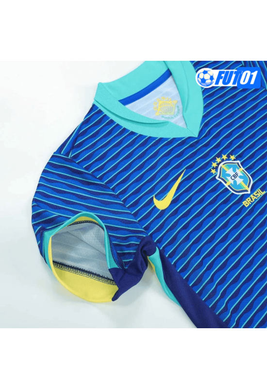 Camiseta Brasil Away 2024 Niño Azul