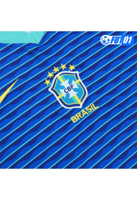 Camiseta Brasil Away 2024 Niño Azul