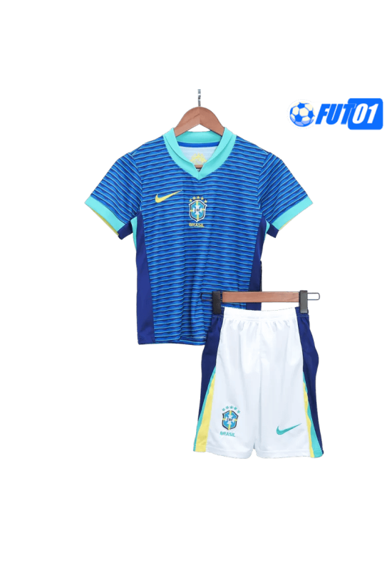 Camiseta Brasil Away 2024 Niño Azul