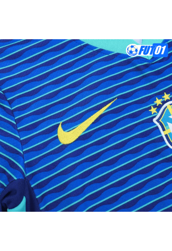 Camiseta Brasil Away 2024 Niño Azul