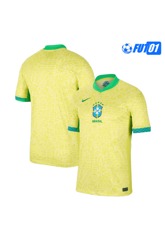 Camiseta Brasil Home 2024 Amarillo