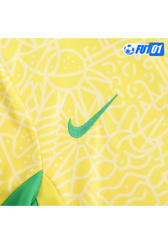 Camiseta Brasil Home 2024 Niño Amarillo