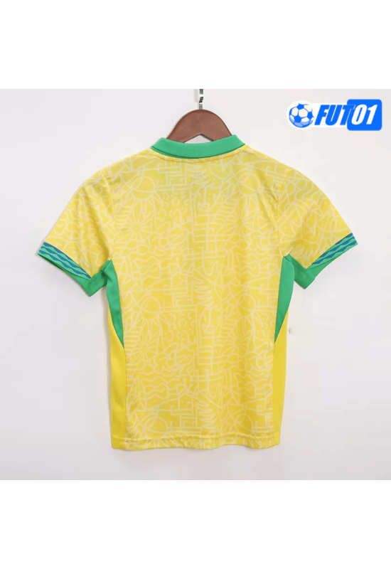 Camiseta Brasil Home 2024 Niño Amarillo