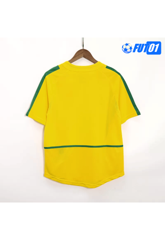 Camiseta Retro Brasil Home 2002/03 Amarillo