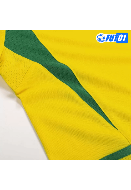 Camiseta Retro Brasil Home 2002/03 Amarillo