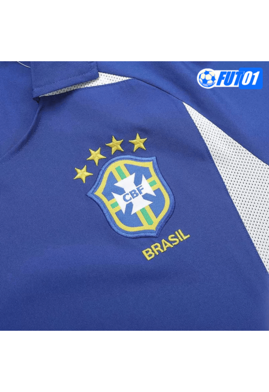 Camiseta Retro Brasil Away 2002 Azul