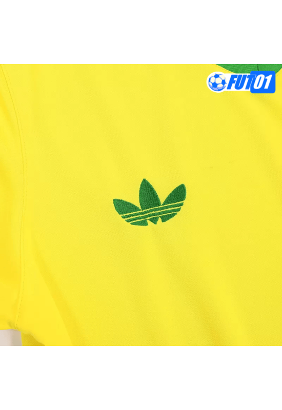 Camiseta Retro Brasil Home 1977 Amarillo