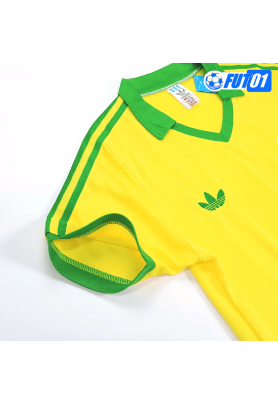 Camiseta Retro Brasil Home 1977 Amarillo