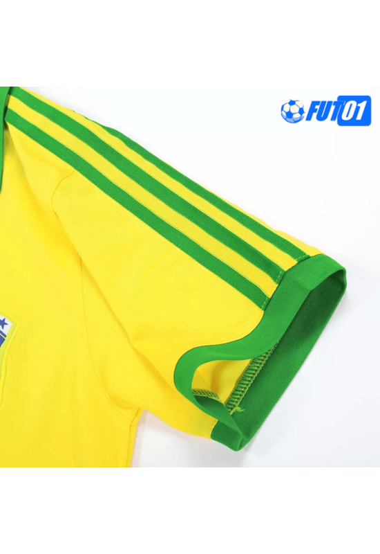 Camiseta Retro Brasil Home 1977 Amarillo