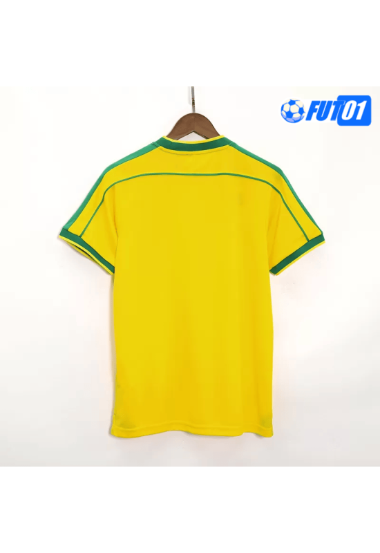 Camiseta Retro Brasil Home 1998 Amarillo