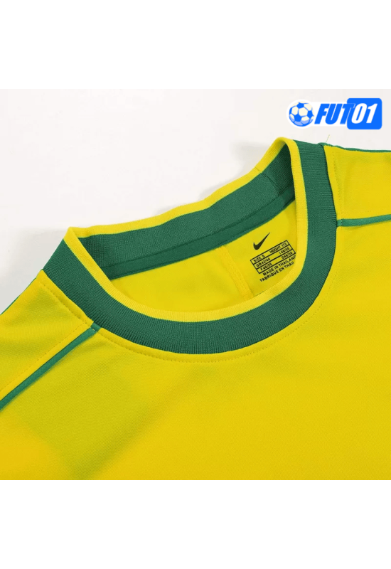 Camiseta Retro Brasil Home 1998 Amarillo