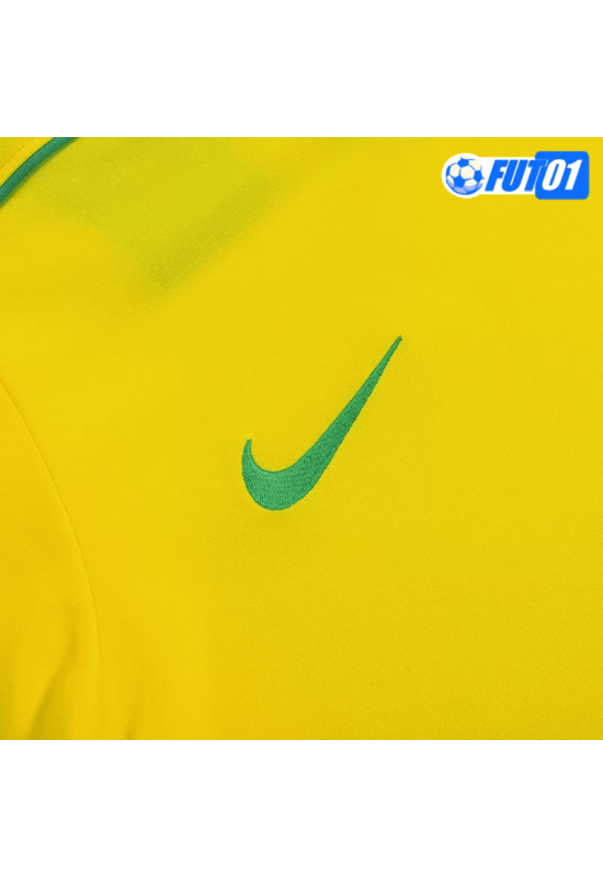 Camiseta Retro Brasil Home 1998 Amarillo