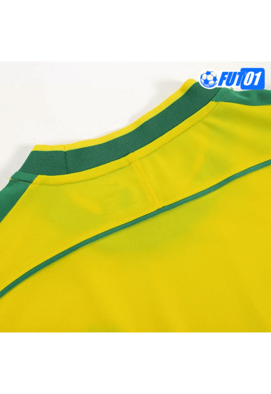 Camiseta Retro Brasil Home 1998 Amarillo