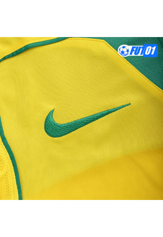 Camiseta Retro Brasil Home 2004 Amarillo