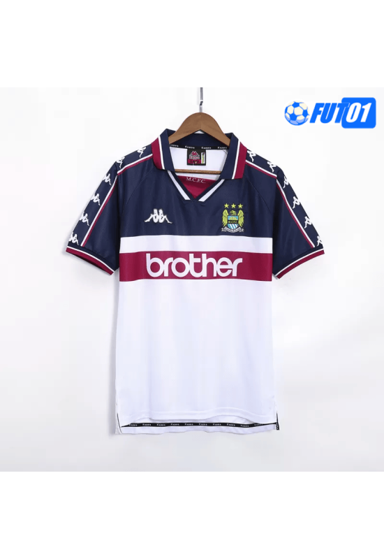 Camiseta Retro Manchester City Away 1997/98 Azul/Blanco