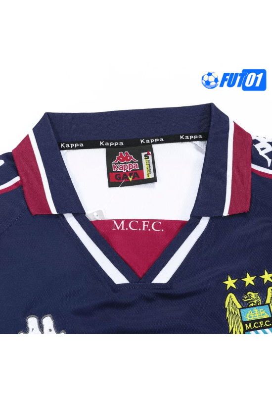 Camiseta Retro Manchester City Away 1997/98 Azul/Blanco