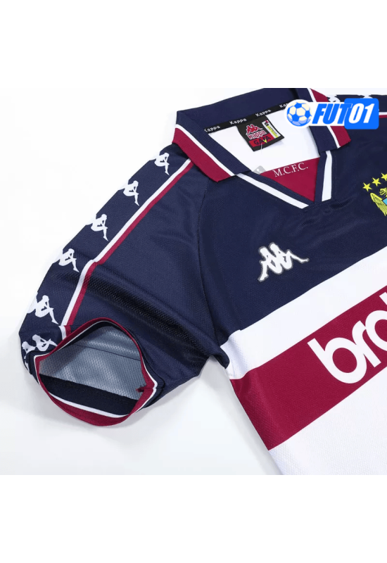 Camiseta Retro Manchester City Away 1997/98 Azul/Blanco