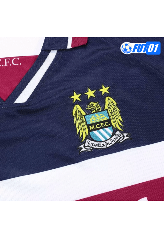 Camiseta Retro Manchester City Away 1997/98 Azul/Blanco