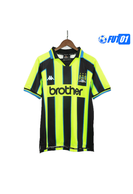 Camiseta Retro Manchester City Away 1998/99 Negro/Amarillo