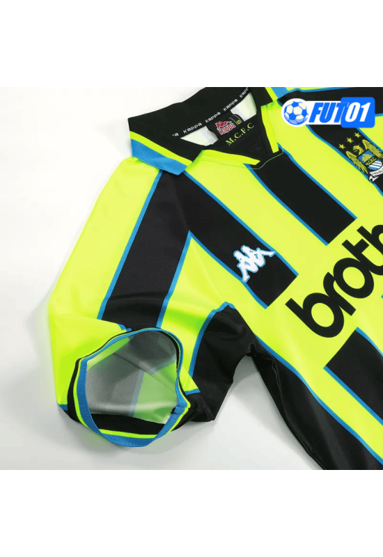 Camiseta Retro Manchester City Away 1998/99 Negro/Amarillo